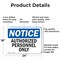 Signmission Authorized Personnel Only OSHA Notice Sign, Aluminum, 24in W x 18in L, 2PK OS-2PACK-NS-A-1824-L-15277 - alternate 3